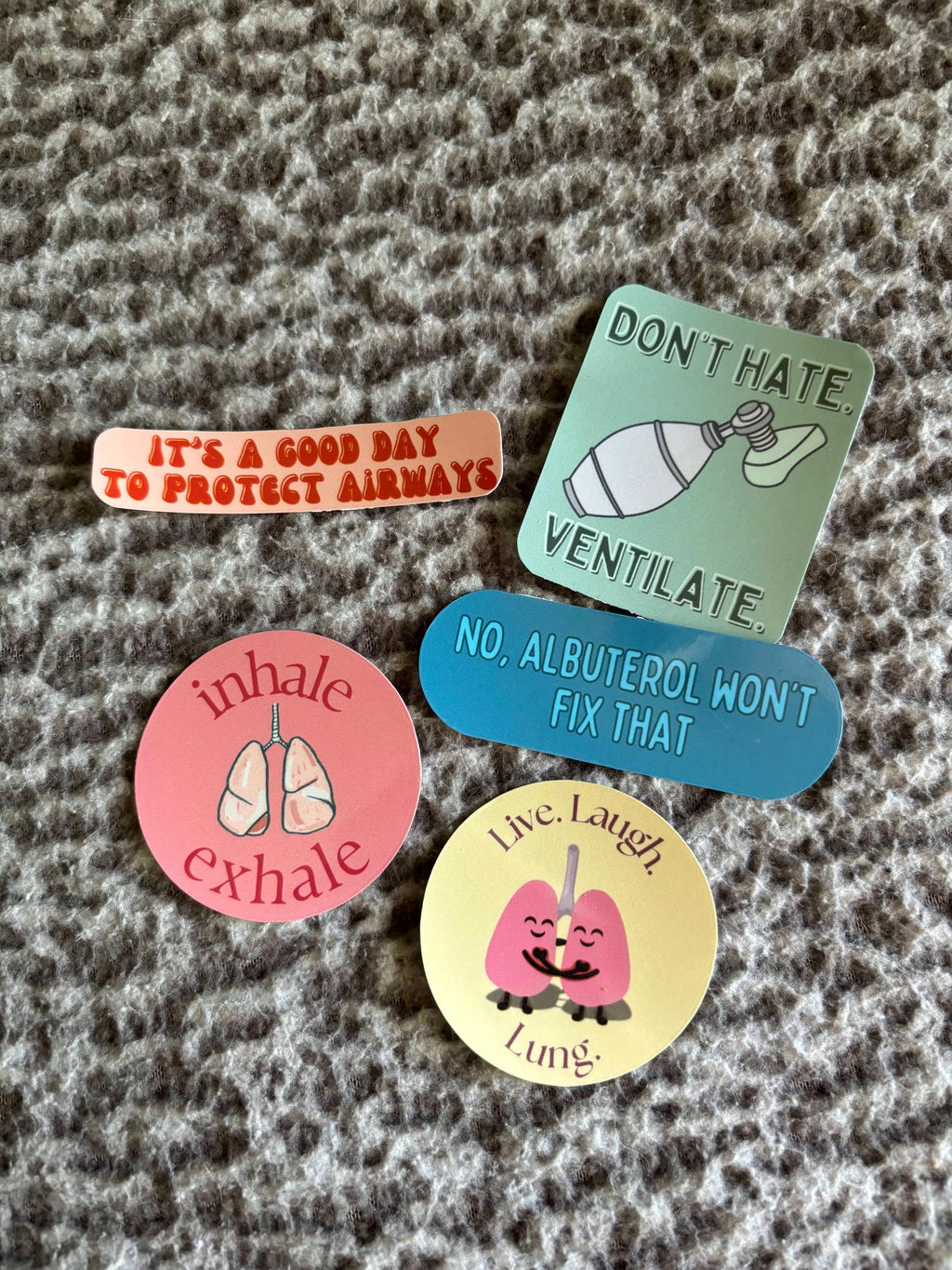 Respiratory Sticker Pack | Nurse Stickers