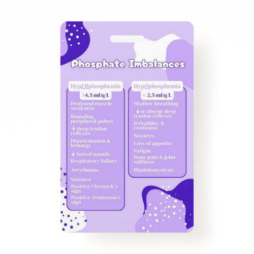 Electrolyte Imbalances & Relationships Badge Buddy | Nursing Badge Buddies