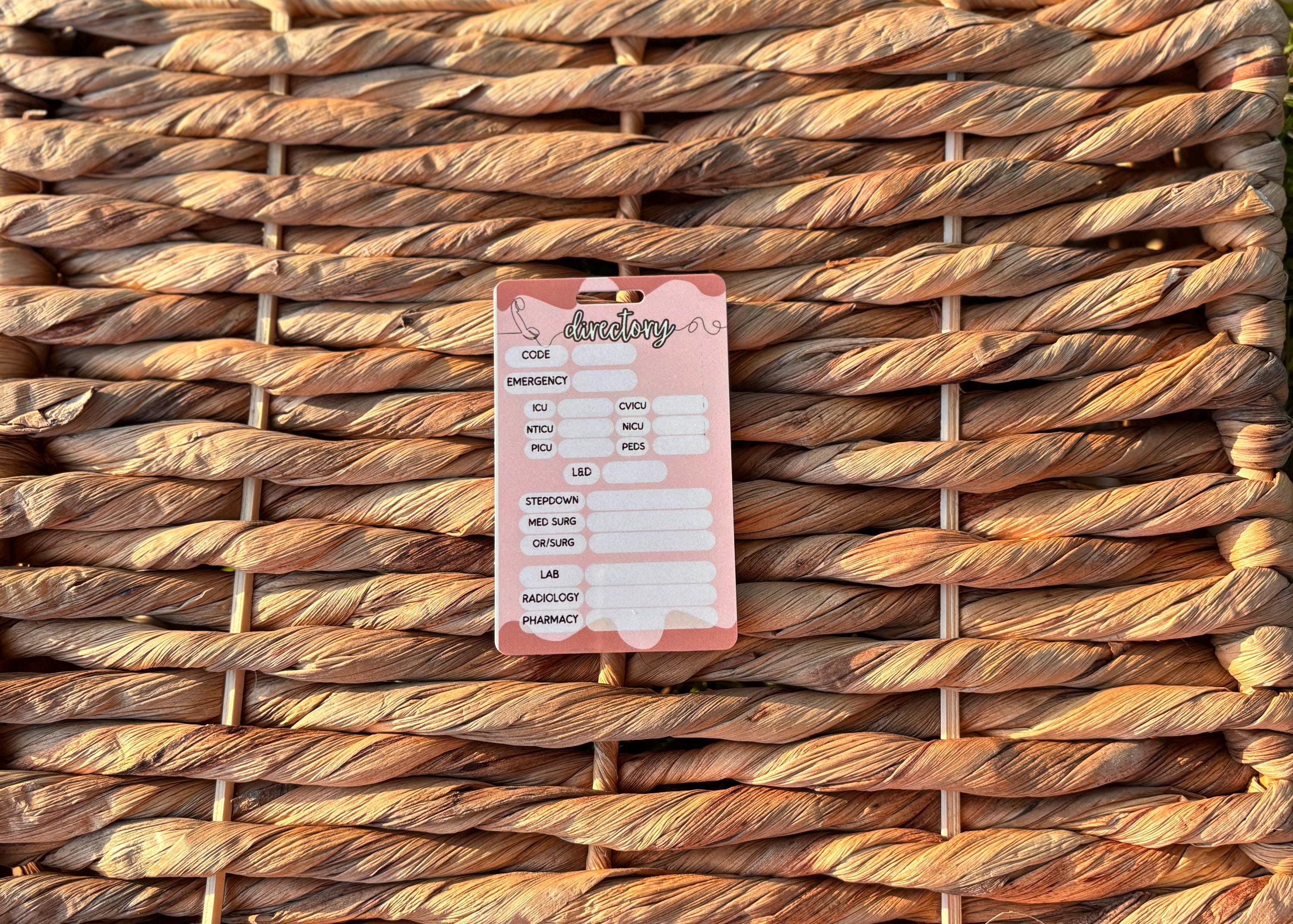 Lab Draws & Directory Badge Buddy | Order of Lab Draws and Hospital Directory