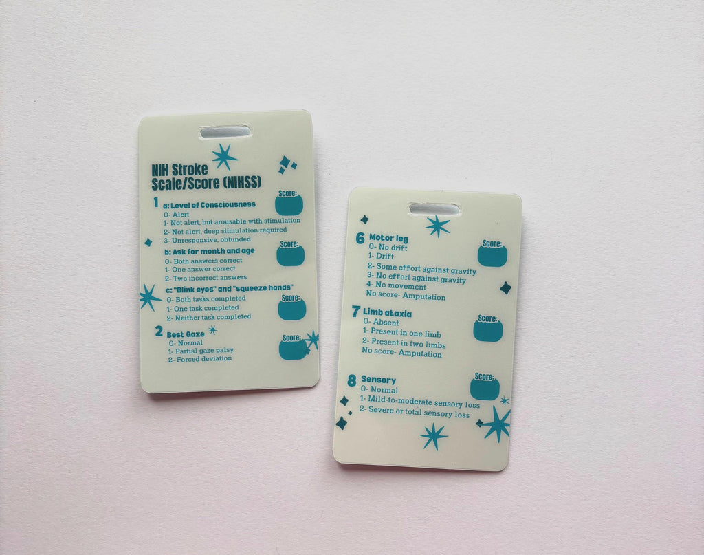 NIH Stroke Scale (NIHSS) Badge Buddy | Nursing Badge Buddies