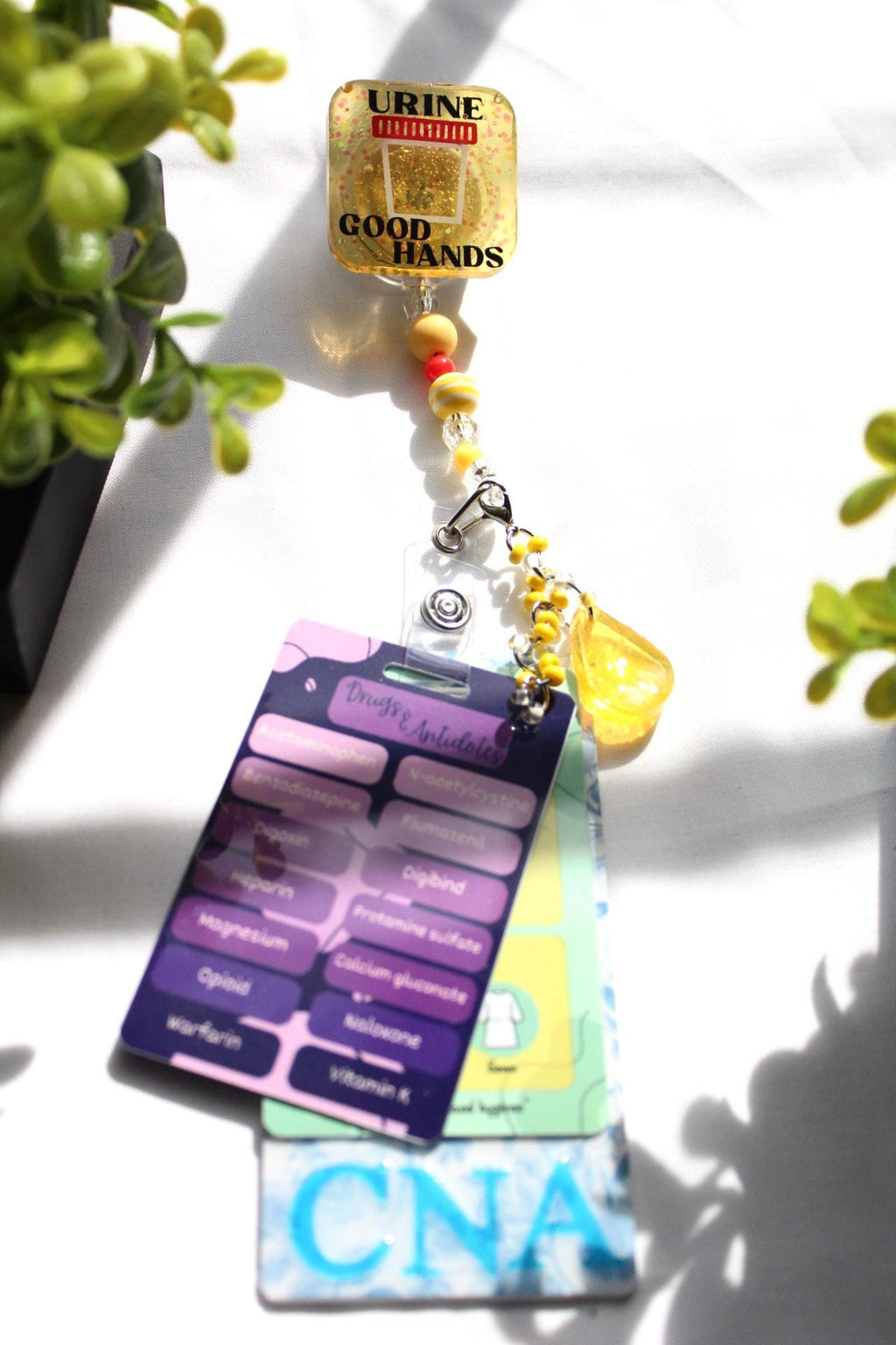 Urine Good Hands Badge Reel & Charm | Badge Reel