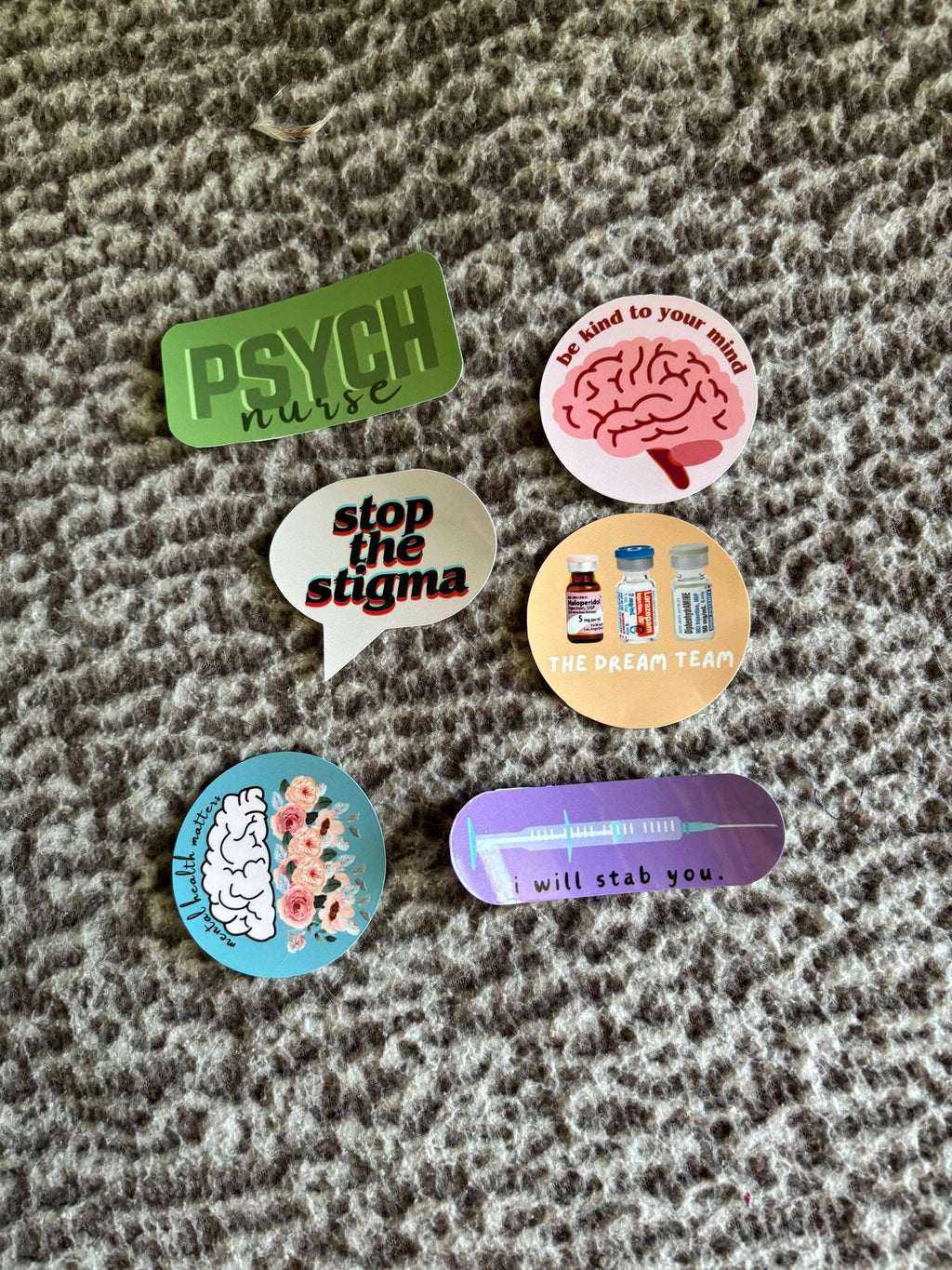 Psych Nurse Sticker Pack | Nursing Stickers