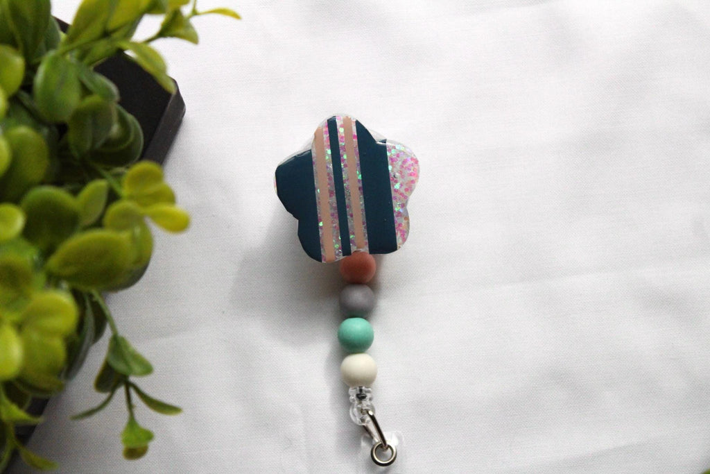 Baby Blanket Flower Badge Reel | Badge Reels