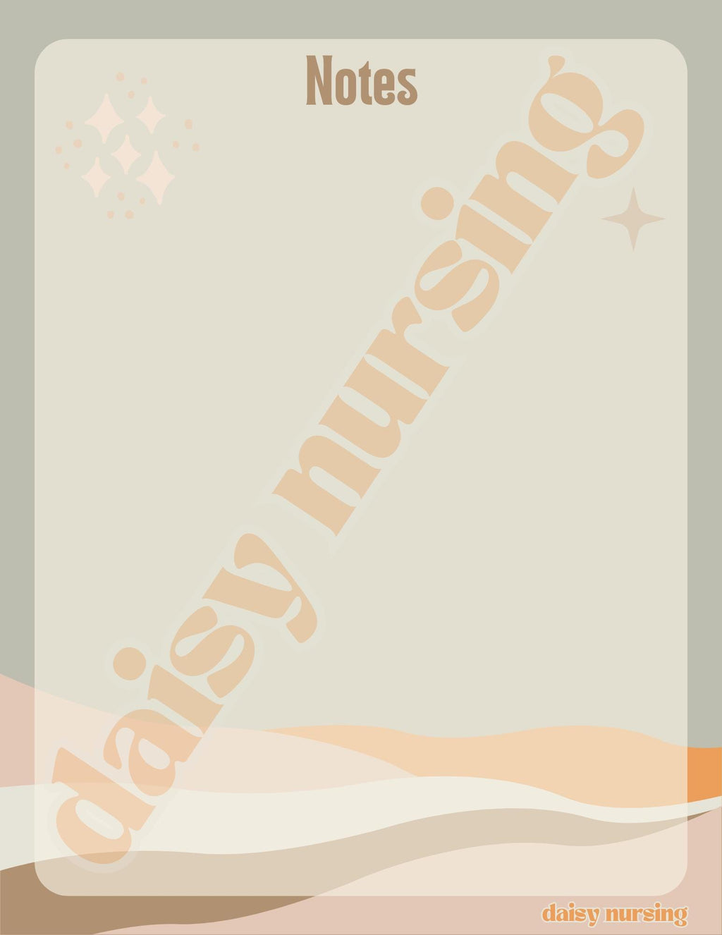 Earth Tones Report Sheet | Nursing Report Sheet Templates