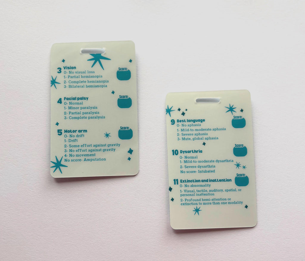 NIH Stroke Scale (NIHSS) Badge Buddy | Nursing Badge Buddies