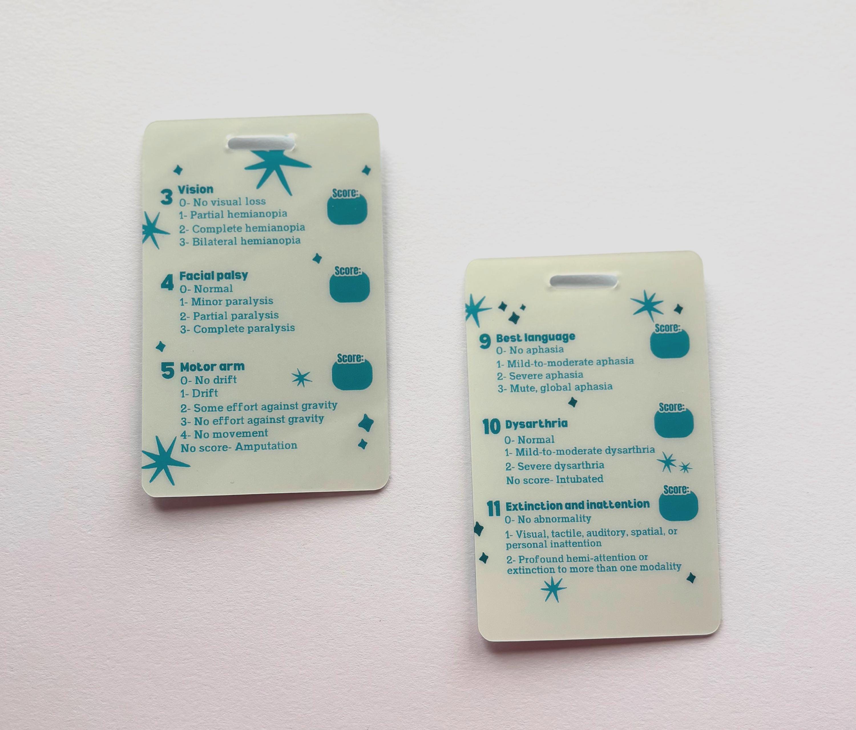 NIH Stroke Scale (NIHSS) Badge Buddy | Nursing Badge Buddies