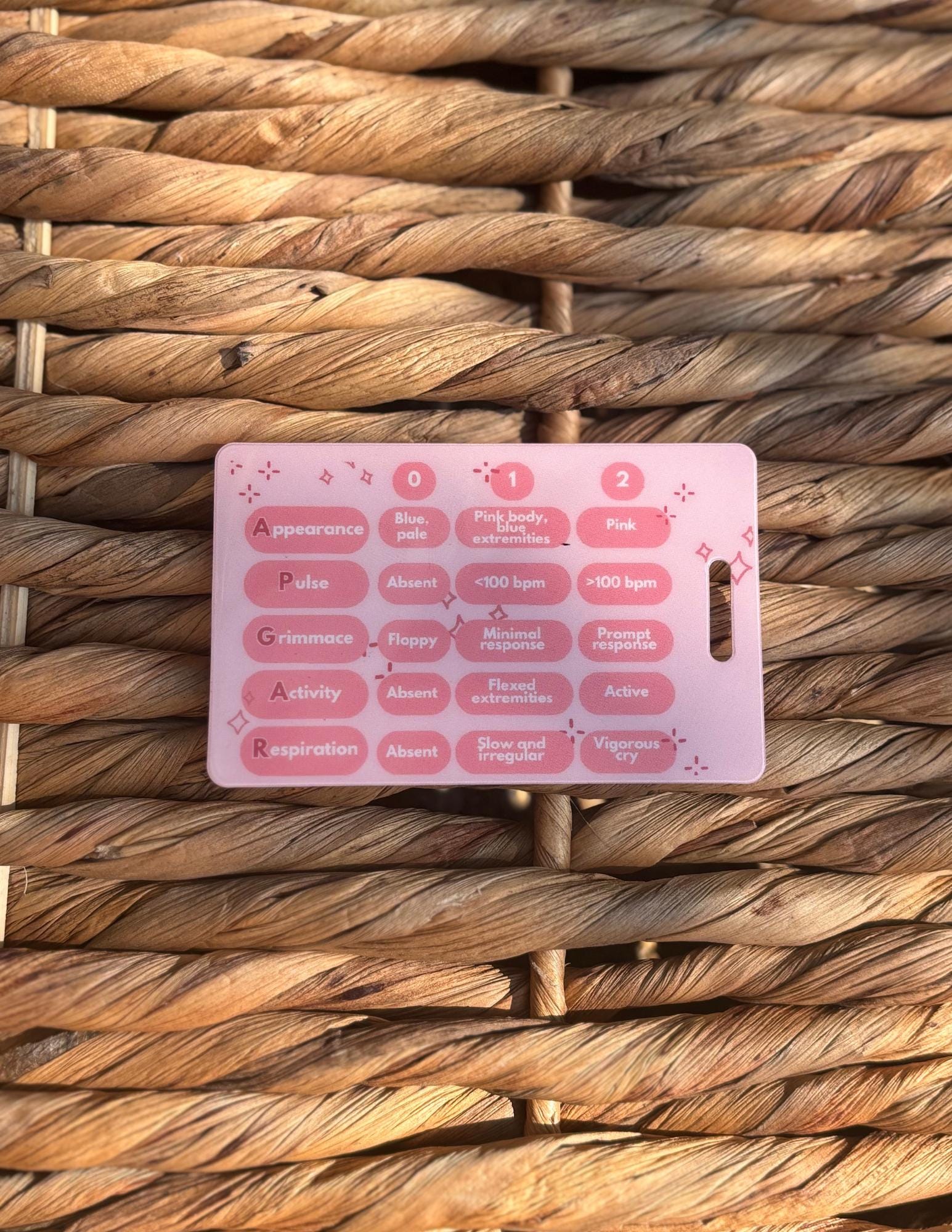 APGAR Table + Heart Rate Monitoring and Interventions Badge Buddy | Badge Buddies