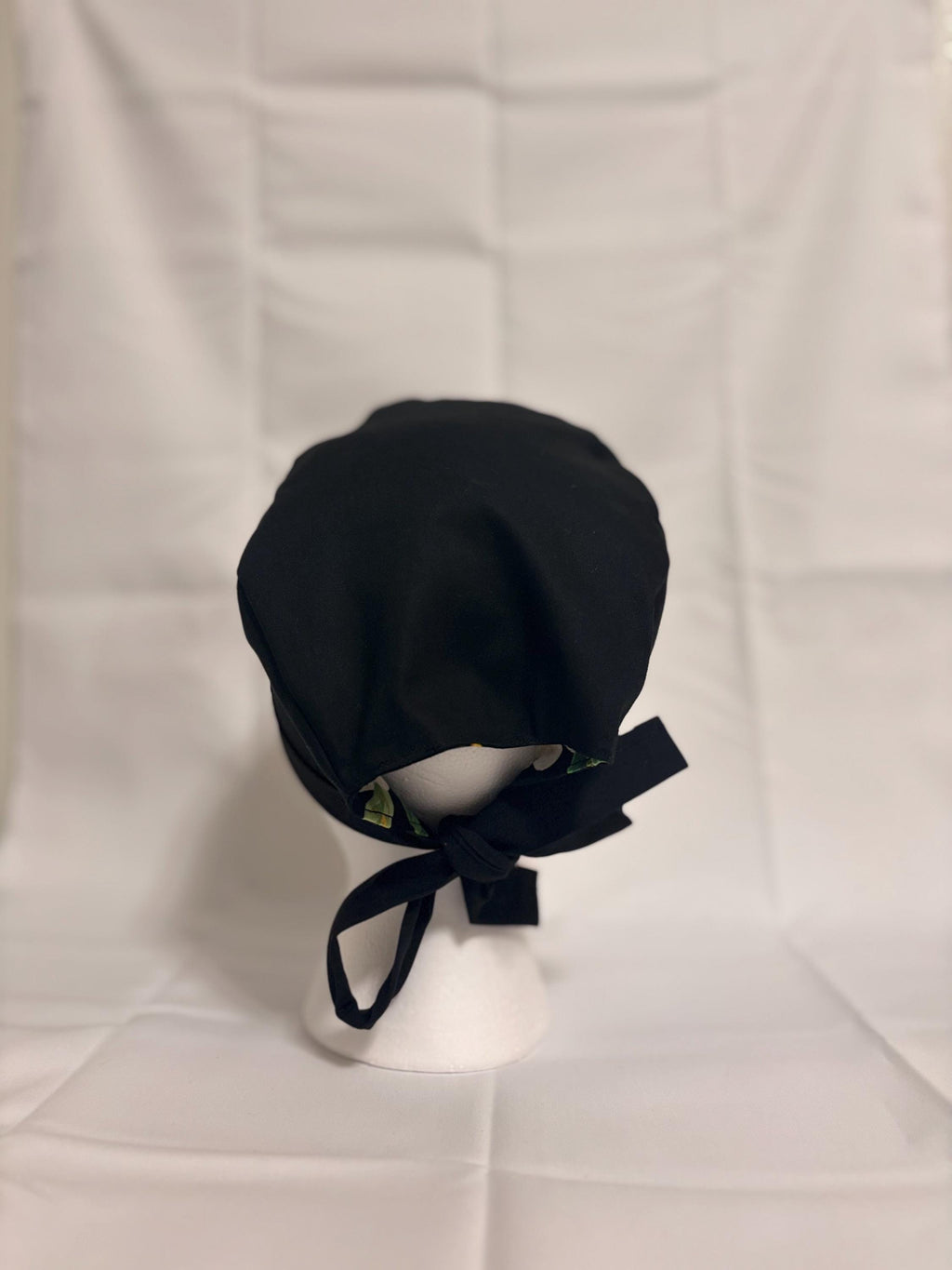 Black & White Floral Scrub Cap | Scrub Caps