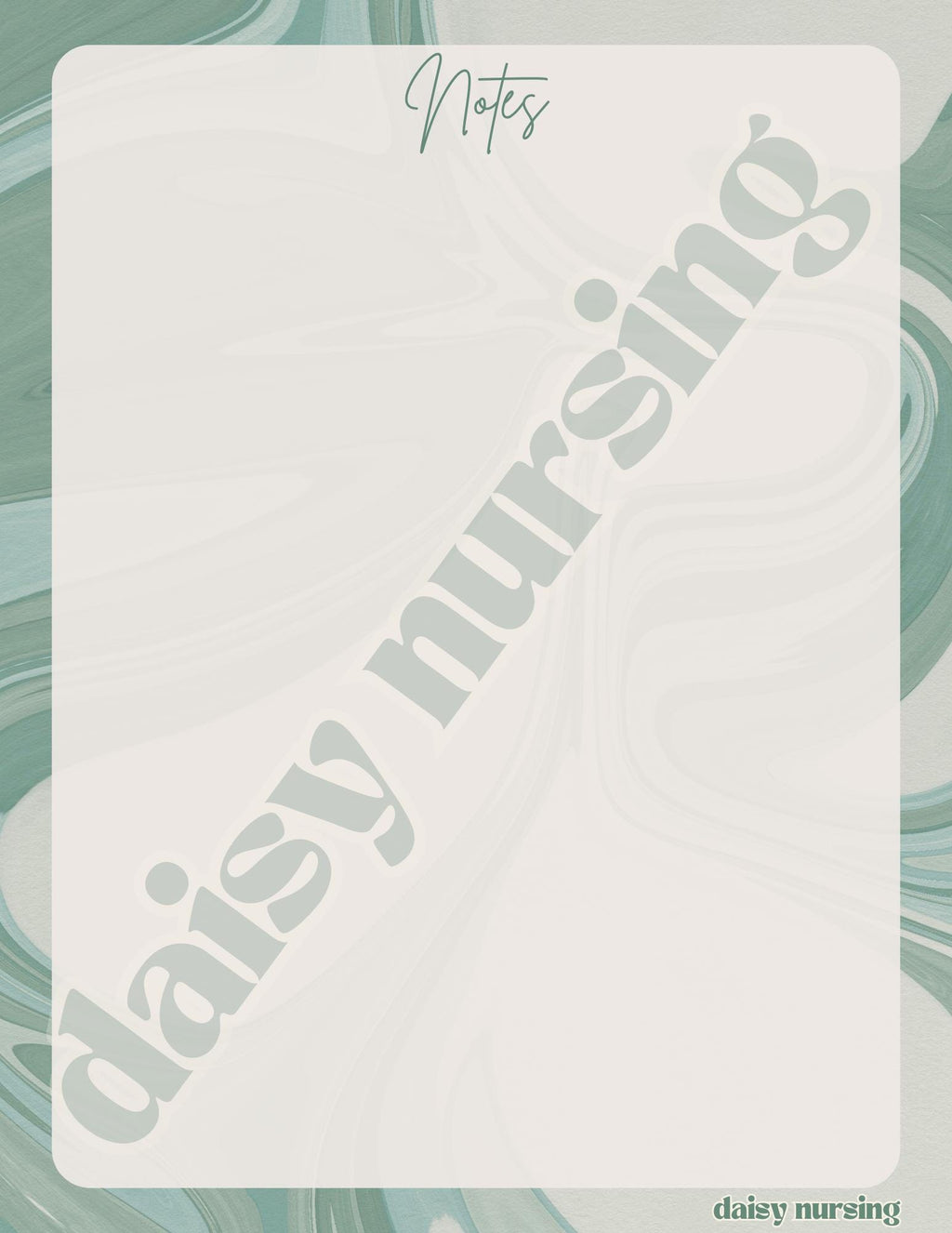 Green Marble Report Sheet | Nursing Report Sheet Templates