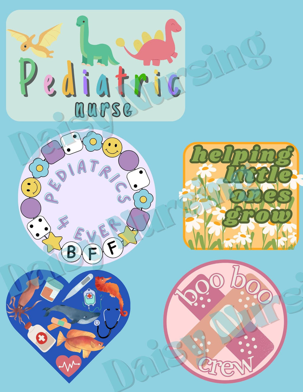 Pediatric Nurse Sticker Pack | Nurse Stickers