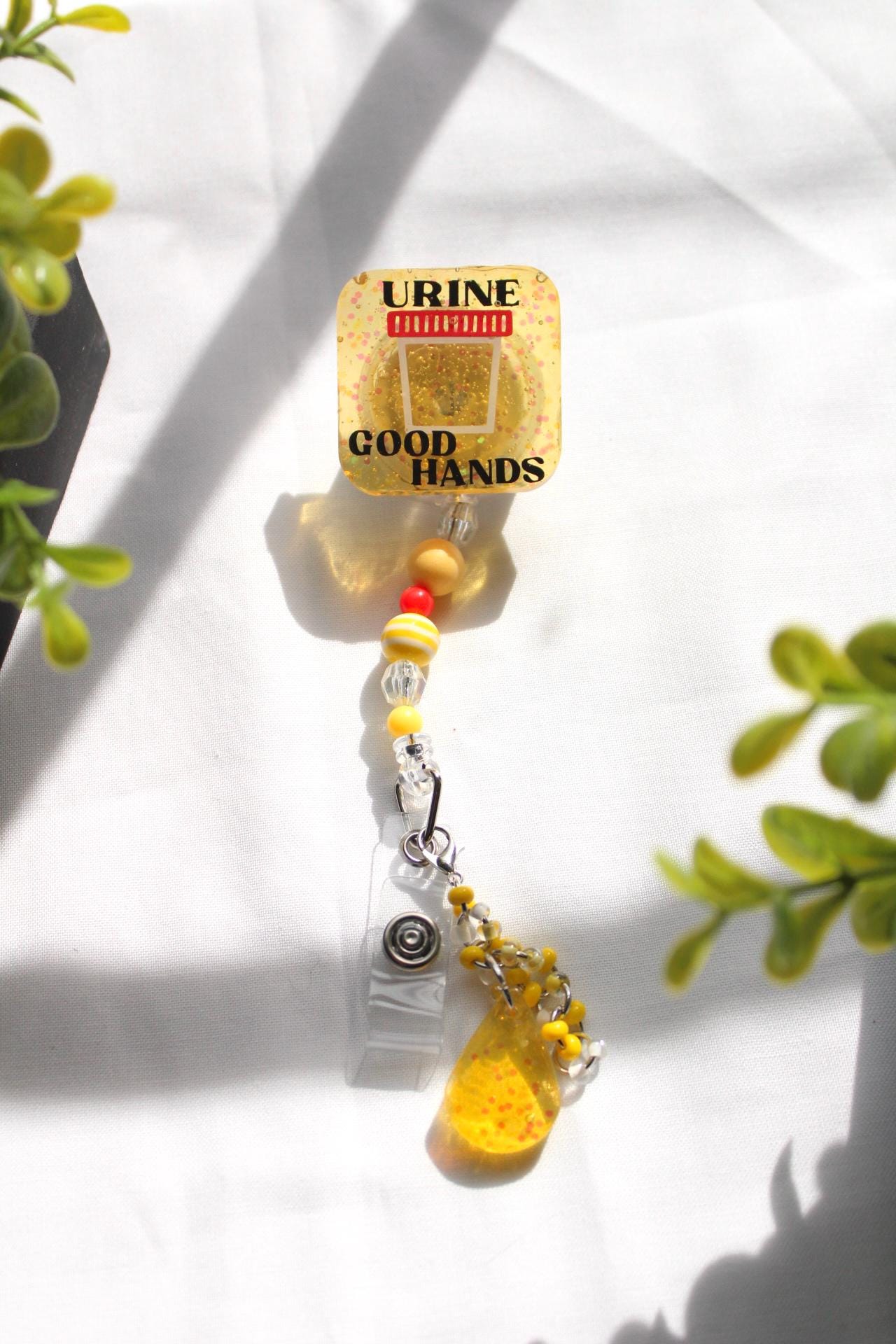Urine Good Hands Badge Reel & Charm | Badge Reel