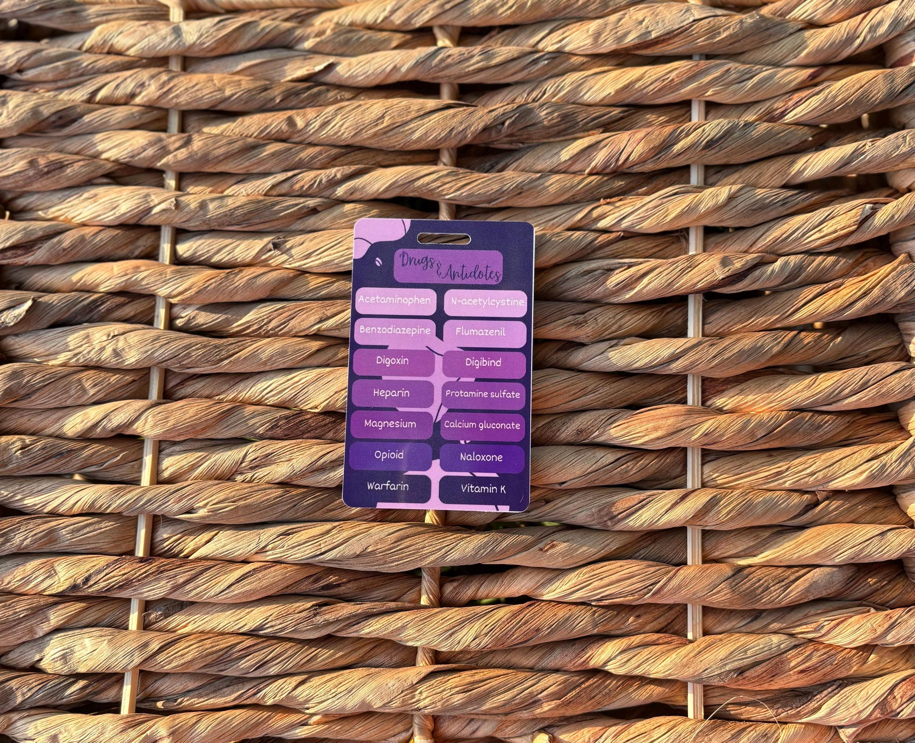 Antidotes & Therapeutic Levels Badge Buddy | Common Medications