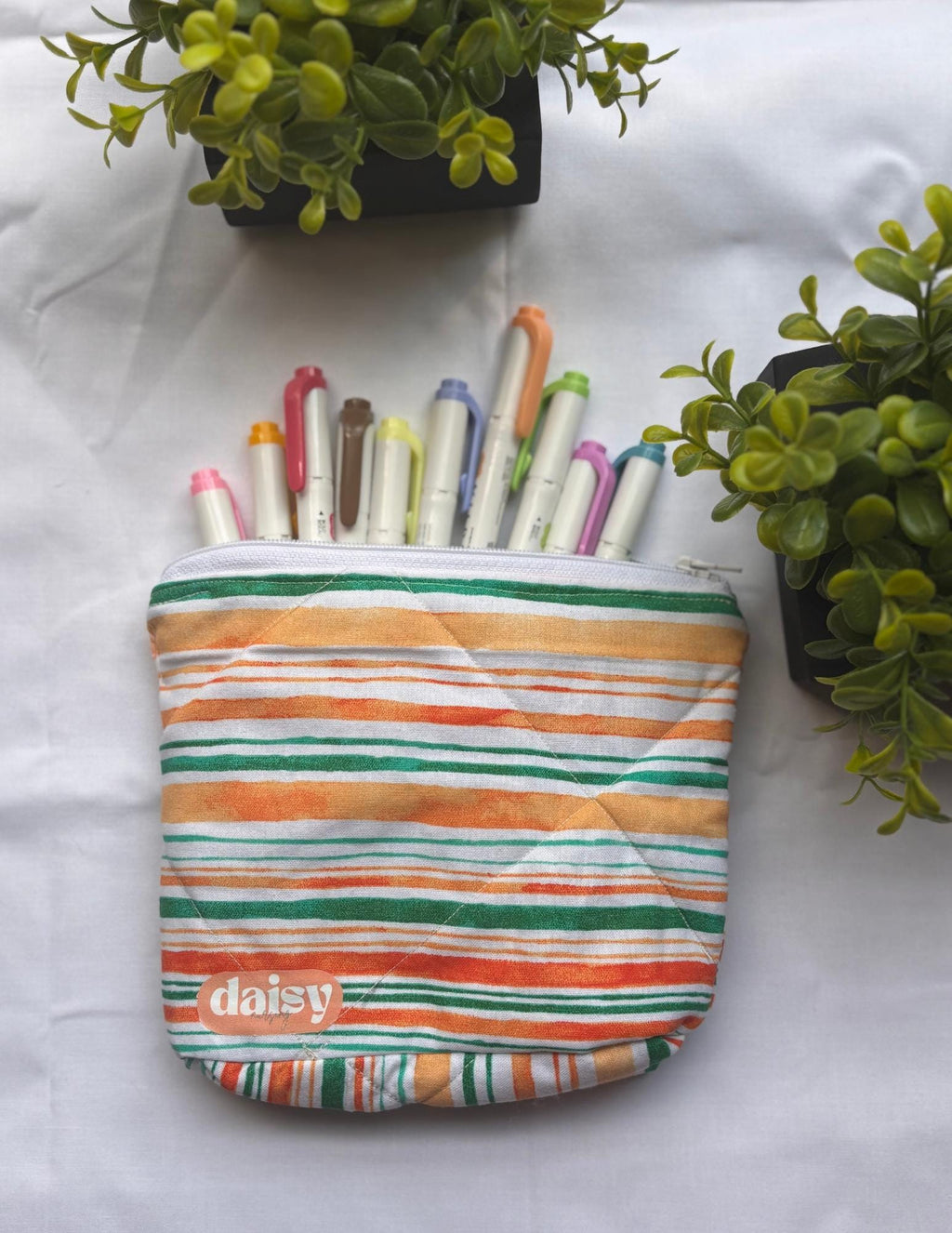 Summer Stripes Pouch | Zipper Pouch