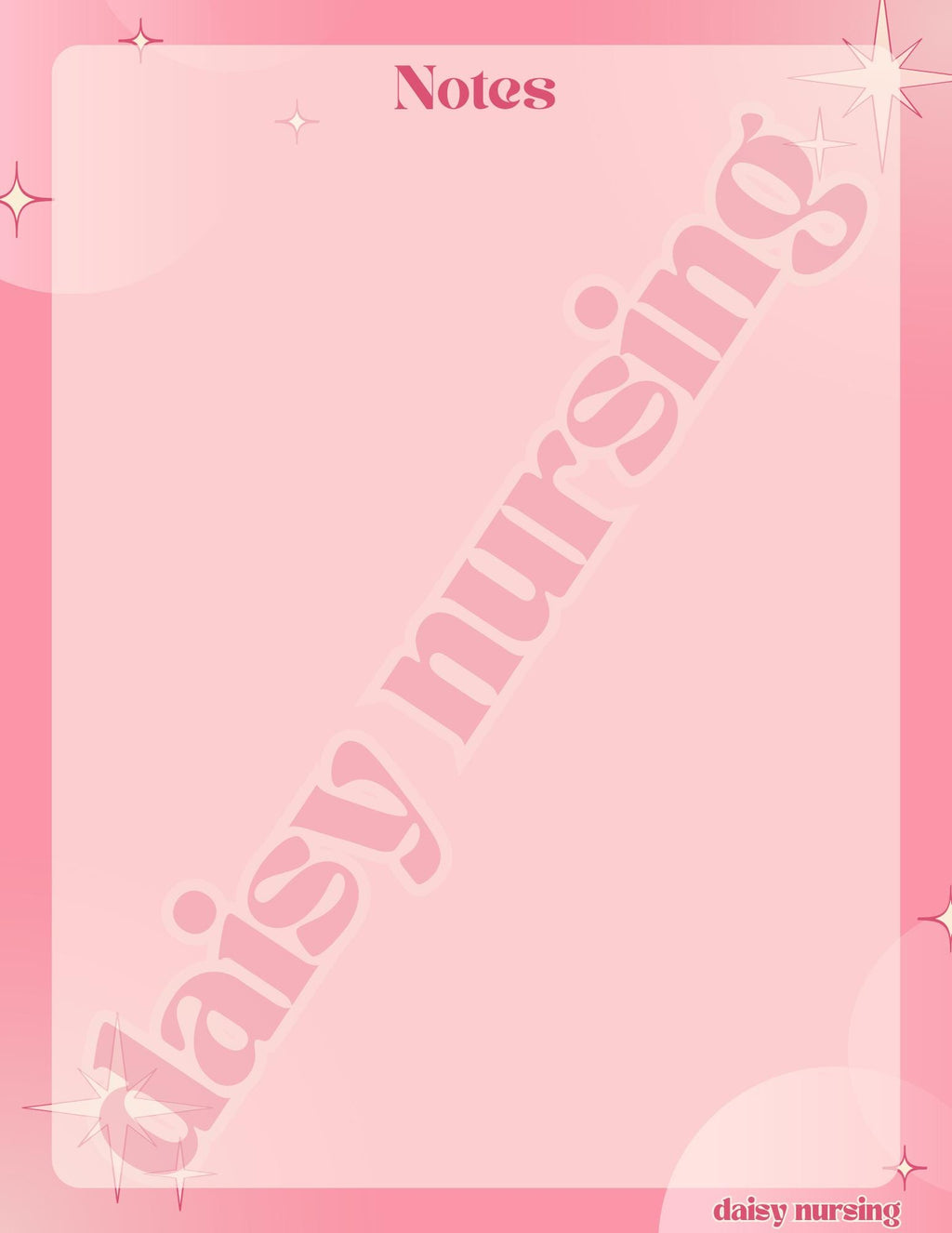 Pink Skies Report Sheet | Nursing Report Sheet Template