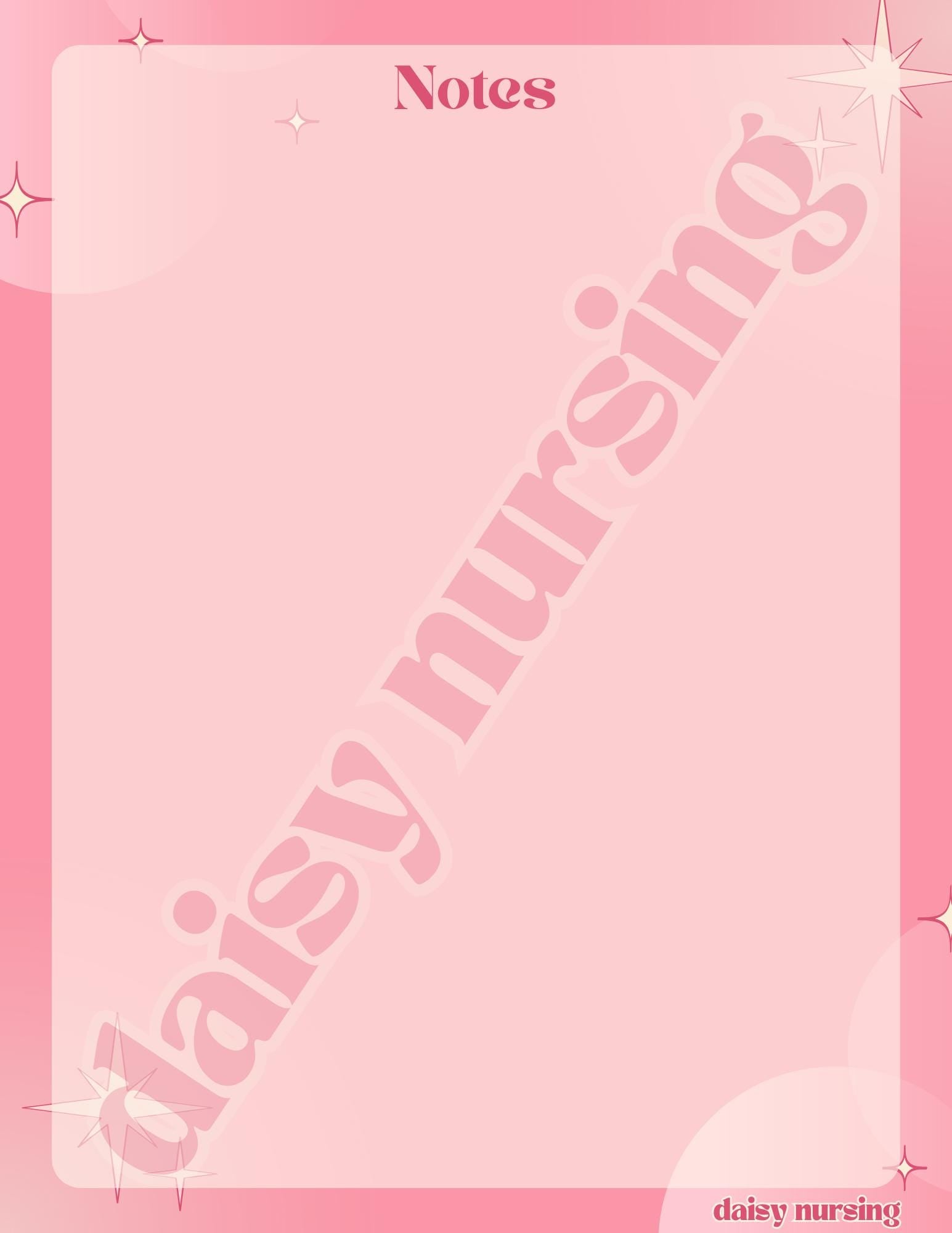 Pink Skies Report Sheet | Nursing Report Sheet Template