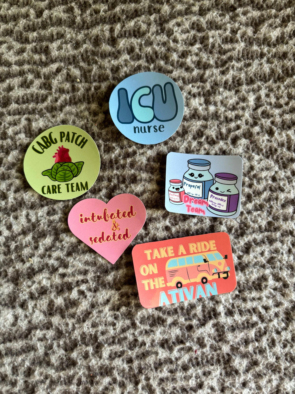 ICU Nurse Vinyl Sticker Pack | Nurse Stickers