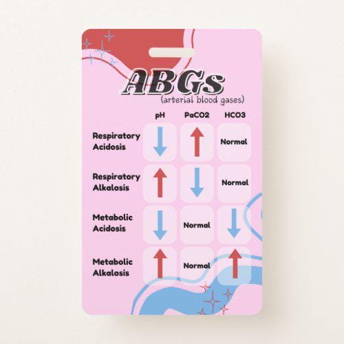 ABG Badge Buddy | Arterial Blood Gases & Normal Values