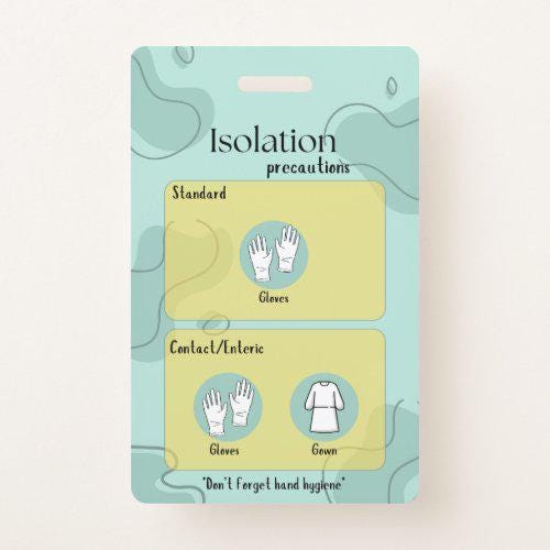 Isolation Precautions Badge Buddy | Proper PPE